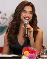 Deepika Padukone at SLAM The Tour Houston Press Meet