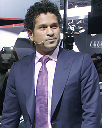 Sachin Tendulkar at Sachin Unveils BMW at Auto Expo 2014