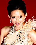 Taiwanese model Lin Chiling poses during the 15th Shanghai International Film Festival