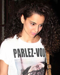 Kangana Ranaut snapped at a recording studio in Bandra