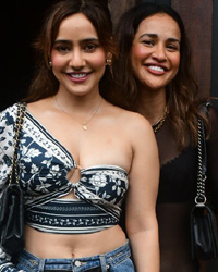 Neha and Aisha Sharma spotted outside a restaurant in Bandra