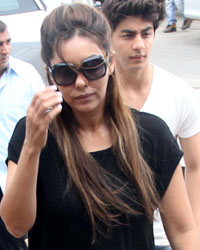 Gauhar Khan at Subhash Dada Funeral