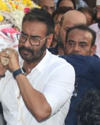 Ajay Devgn at Veeru Devgn Funeral