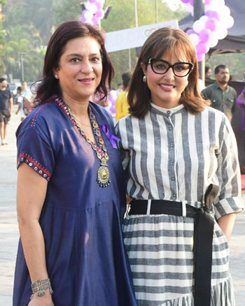 Priya Dutt and Sonali Bendre grace a Khan, Sonali Bendre and Priya Dutt grace World Cancer Day event by Nargis Dutt Foundation at Carter Road Amphitheatre, Bandra