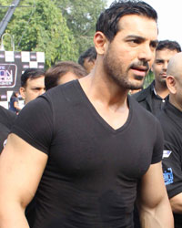 John Abraham at Yamaha Mission Flagged Off