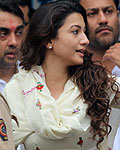 Gauhar Khan at Yash Chopra Funeral