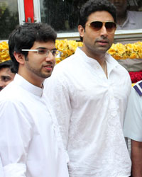 Aditya Thackeray and Abhishek Bachchan