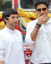 Aditya Thackeray and Abhishek Bachchan