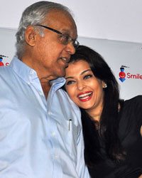 Aishwarya Rai Bachchan with her father Krishnaraj Rai