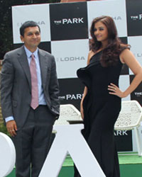 Aishwarya Rai Bachchan and Abhishek Lodha, MD, Lodha Group, during the launch of a new masterplan district called 'The Park'