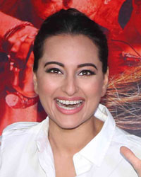 Sonakshi Sinha promotes her film Akira during the felicitation of the girls of Akshay Kumar's karate academy