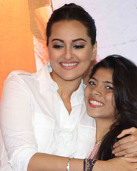 Sonakshi Sinha promotes her film Akira during the felicitation of the girls of Akshay Kumar's karate academy