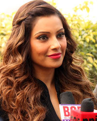 Bipasha Basu and Karan Singh Grover at a Photo Shoot to promote her upcoming movie 'Alone' in New Delhi