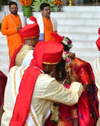 The Ambani family hosted a grand mass wedding ceremony for over 50 underprivileged couples from Maharashtra's Palghar