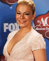 Singer Leann Rimes poses backstage during the 4th annual American Country Awards in Las Vegas, Nevada