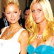 Paris Hilton and Nikki Hilton arrive at the 2005 American Music Awards in Los Angeles