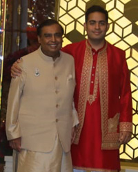 Mukesh Ambani and Akash Ambani