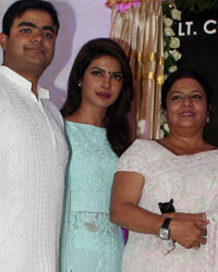 Priyanka Chopra with her brother Siddharth Chopra and mother, Madhu Chopra and Siddharth Chopra