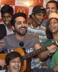 Ayushmann Khurrana with children from Catherine of Sienna School and Orphanage