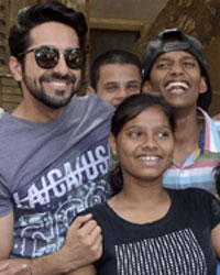 Ayushmann Khurrana with children from Catherine of Sienna School and Orphanage