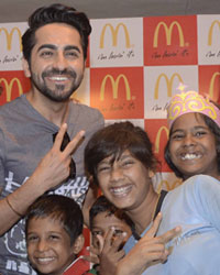 Ayushmann Khurrana with children from Catherine of Sienna School and Orphanage