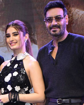 Aaman Devgan, Rasha Thadani and Ajay Devgn