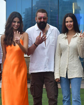 A. Harsha, Harnaaz Sandhu, Sanjay Dutt, Sonam Bajwa, Tiger Shroff and Sajid Nadiadwala