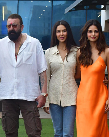 Tiger Shroff, A. Harsha, Sajid Nadiadwala, Sanjay Dutt, Sonam Bajwa and Harnaaz Sandhu