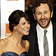 Actor Chris O'Dowd and his girlfriend Dawn Porter arrive for BAFTA awards ceremony in London