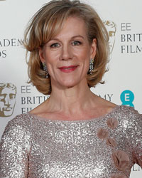 Juliet Stevenson poses in the Winner's Area at the British Academy of Film and Arts (BAFTA) awards ceremony at the Royal Opera House in London