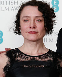 Director James W. Griffiths (R) and producer Sophie Venner (L) celebrate winning Best British Short Film for 'Room 8' at the British Academy of Film and Arts (BAFTA) awards ceremony at the Royal Opera House in London