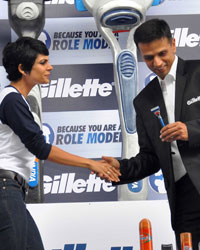 Mandira Bedi and Rahul Dravid