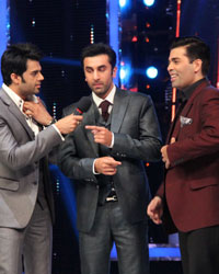 Manish Paul, Ranbir Kapoor, Karan Johar and Kapil Sahrma