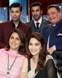 Remo D'Souza, Karan Johar, Madhuri Dixit, Ranbir Kapoor, Neetu Singh and Rishi Kapoor