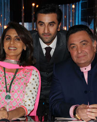 Neetu Singh, Ranbir Kapoor and Rishi Kapoor