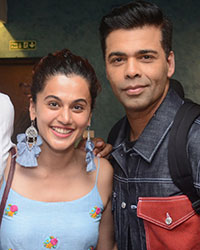 Vicky Kaushal, Taapsee Pannu and Karan Johar