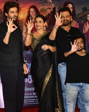 Rajpal Yadav, Kartik Aaryan, Vidya Balan, Anees Bazmi and Tripti dimri