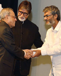 Pranab Mukherjee and Amitabh Bachchan