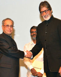 Pranab Mukherjee and Amitabh Bachchan