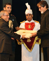 Pranab Mukherjee and Amitabh Bachchan