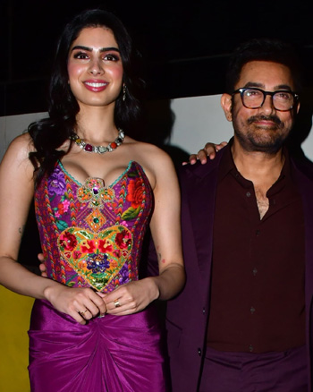 Khushi Kapoor, Aamir Khan and Junaid Khan