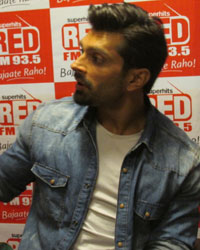 Karan Singh during the promotion of 'Alone' movie at Karan Singh Grover at 93.5 Red FM studio