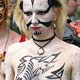 Models pose during a body art contest in the Black Sea port of Odessa, Ukraine.