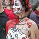 A model poses during a body art contest in the Black Sea port of Odessa, Ukraine.