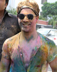 Varun Dhawan at Vineet Jain's Holi Party