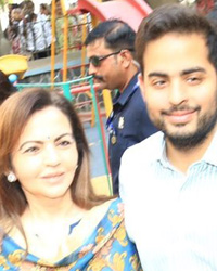 Nita Ambani and Akash Ambani