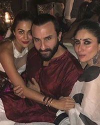 Amrita Arora, Saif Ali Khan and Kareena Kapoor