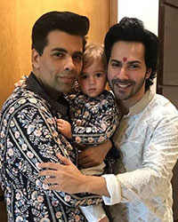 Karan Johar, Yash Johar and Varun Dhawan