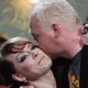 British actor Simon Pegg kisses US singer Ana Matronic of Scissor Sisters at the Brit Awards in London.