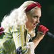 Gwen Stefani performs on stage at the Brit Awards in London.